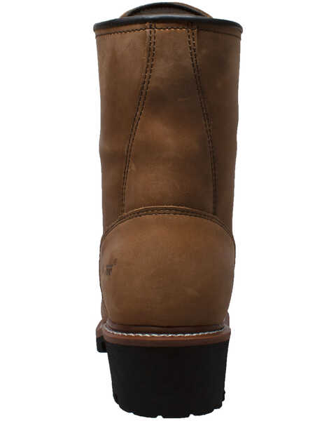 Ad Tec Men's 9" Waterproof Logger Work Boots - Soft Toe, Brown, hi-res