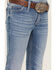 Image #2 - Wrangler Girls' Light Wash Embroidered Pocket Bootcut Jeans, Blue, hi-res