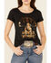 Shyanne Women's Mama's Moonshine Foil Graphic Short Sleeve Tee , Black, hi-res