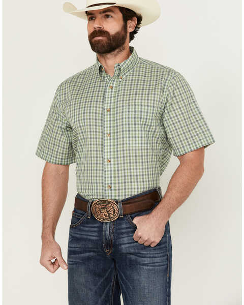 Image #5 - Wrangler Riata Men's Assorted Plaid Print Short Sleeve Button-Down Western Shirt , Multi, hi-res