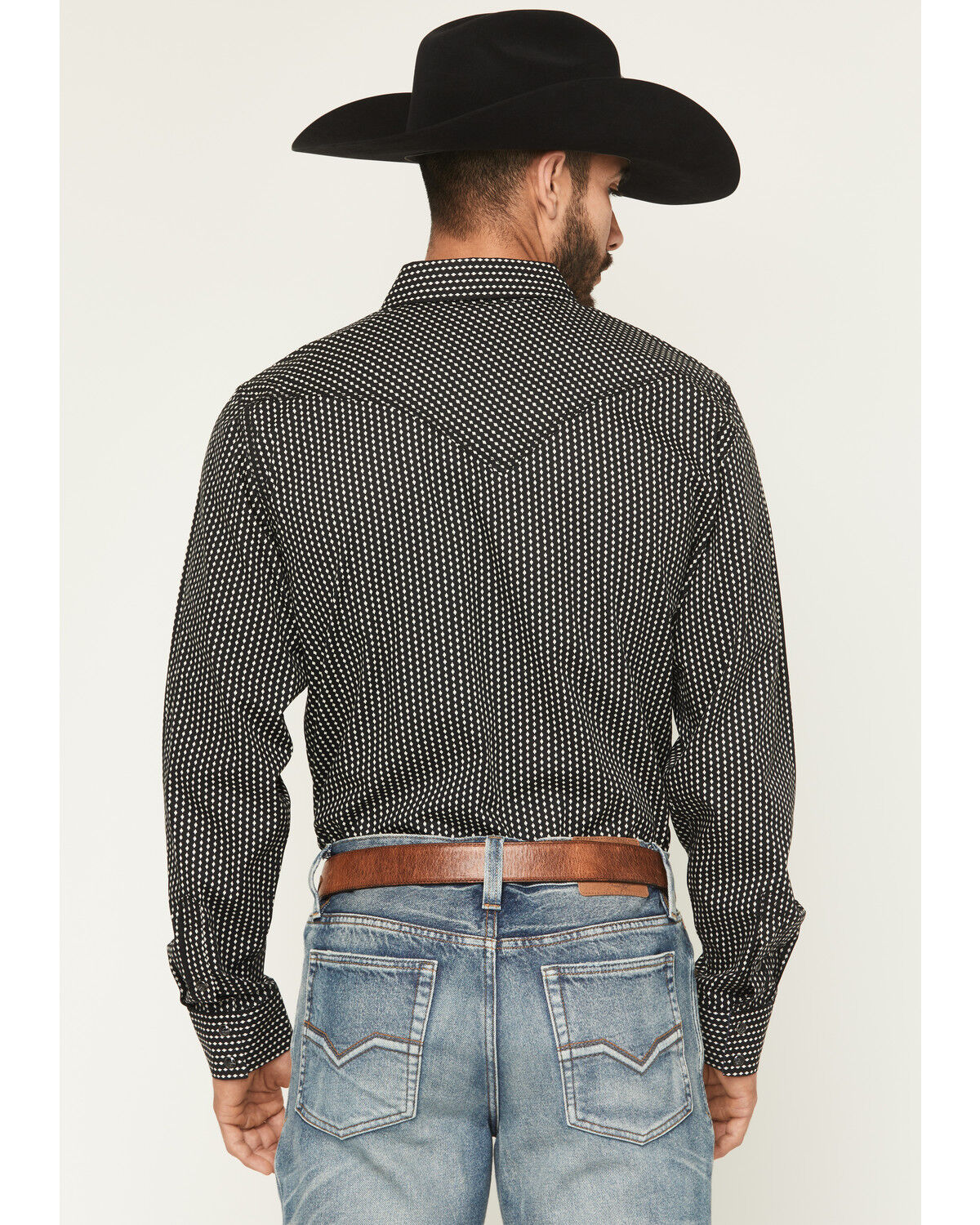 Image #4 - Moonshine Spirit Men's Side Stage Geo Print Long Sleeve Snap Western Shirt, Black, hi-res