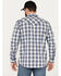 Image #4 - Moonshine Spirit Men's Rattler Plaid Print Long Sleeve Western Snap Shirt, Navy, hi-res