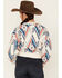 Image #4 - Ariat Women's Chimayo Southwestern Cropped Pullover, Ivory, hi-res