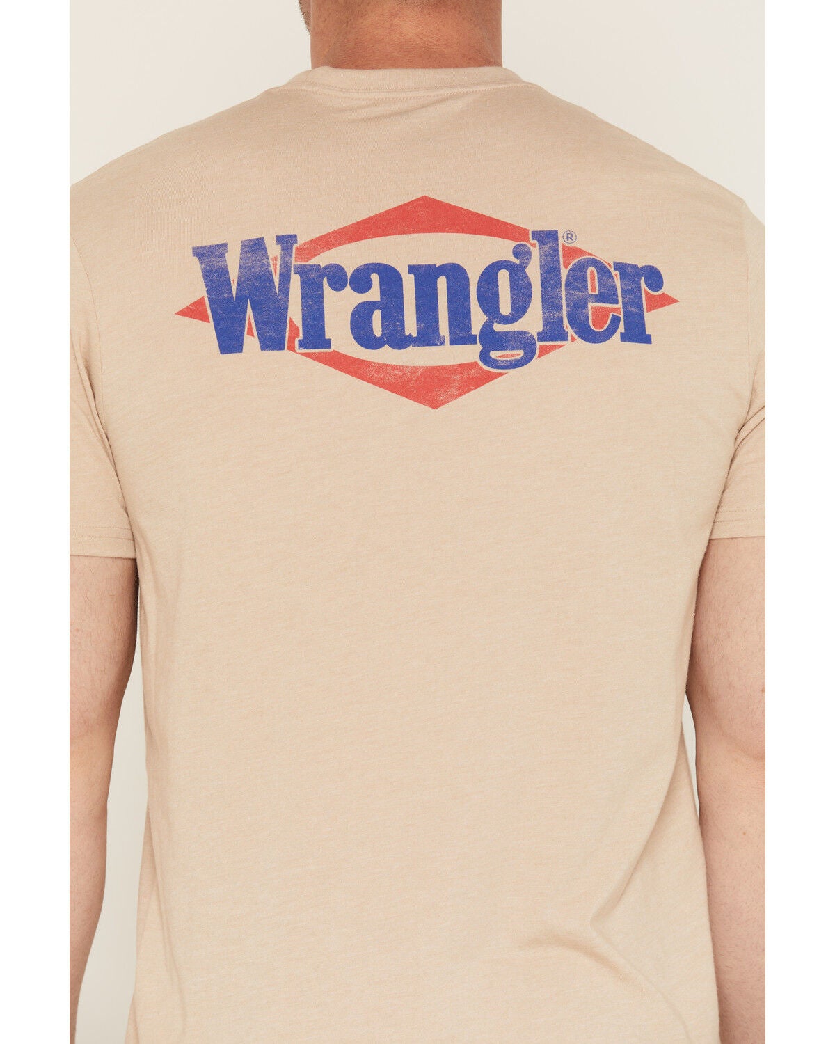 Image #4 - Wrangler Men's Logo Short Sleeve Graphic T-Shirt, Sand, hi-res