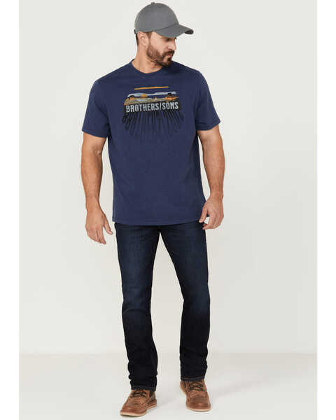 Image #2 - Brothers and Sons Men's Badlands Shadow Trail Graphic T-Shirt , Navy, hi-res