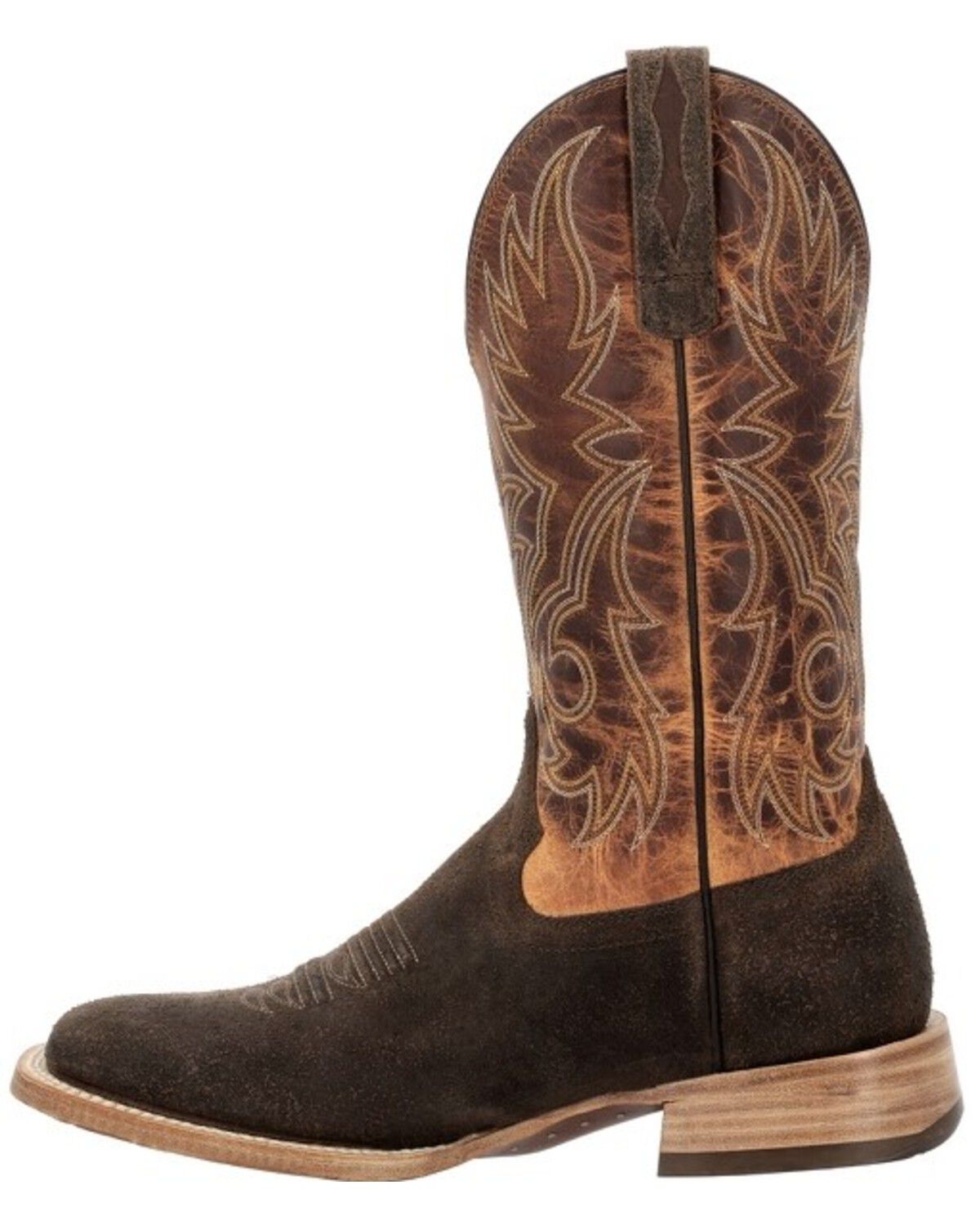 Image #3 - Durango Men's Arena Elite 13" Roughout Roper Boots - Broad Square Toe, Brown, hi-res