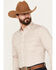 Ely Walker Men's Medallion Print Long Sleeve Pearl Snap Western Shirt, Beige/khaki, hi-res