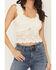 Image #3 - Shyanne Women's Solid Lace Tank Top, Cream, hi-res