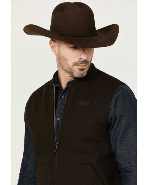 Image #2 - Cinch Men's Wool Canvas Reversible Zip-Front Vest , , hi-res