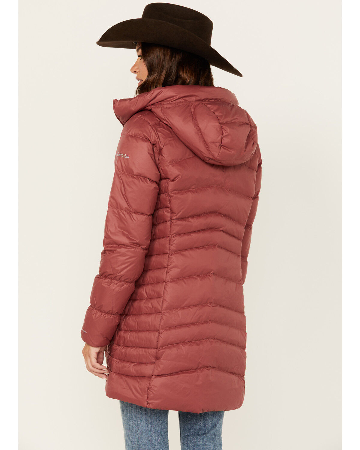 Image #2 - Columbia Women's Autumn Park™ Down Hooded Mid Jacket, Red, hi-res