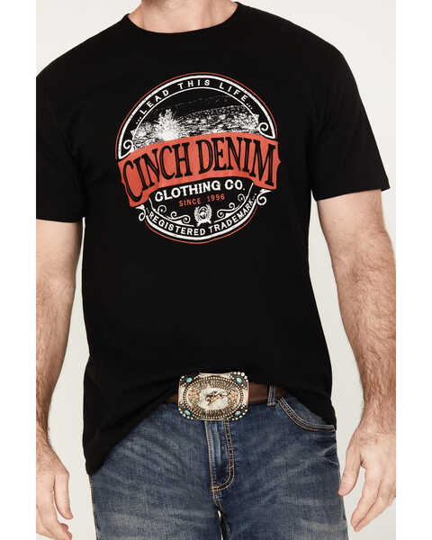 Image #3 - Cinch Men's Lead This Life Short Sleeve Graphic T-Shirt, Black, hi-res
