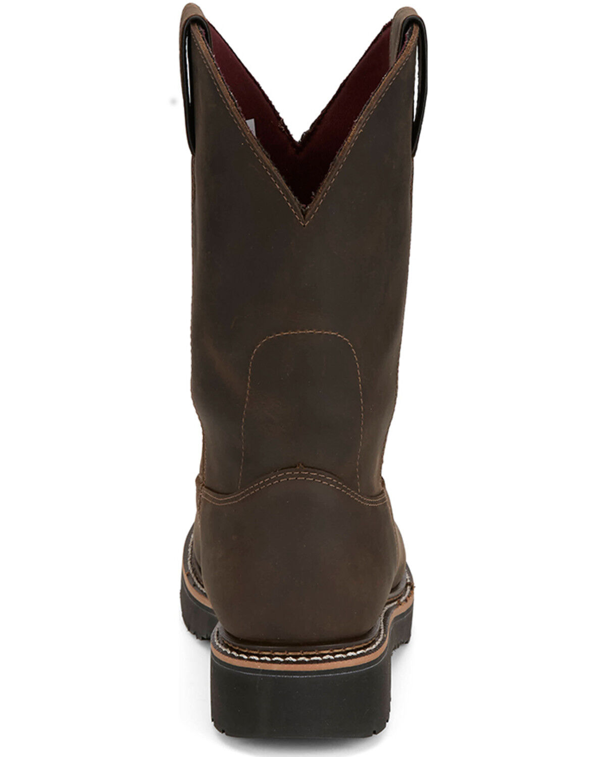 Image #5 - Justin Men's 11" Billings USA Waterproof Pull-On Work Boots - Steel Toe, Dark Brown, hi-res