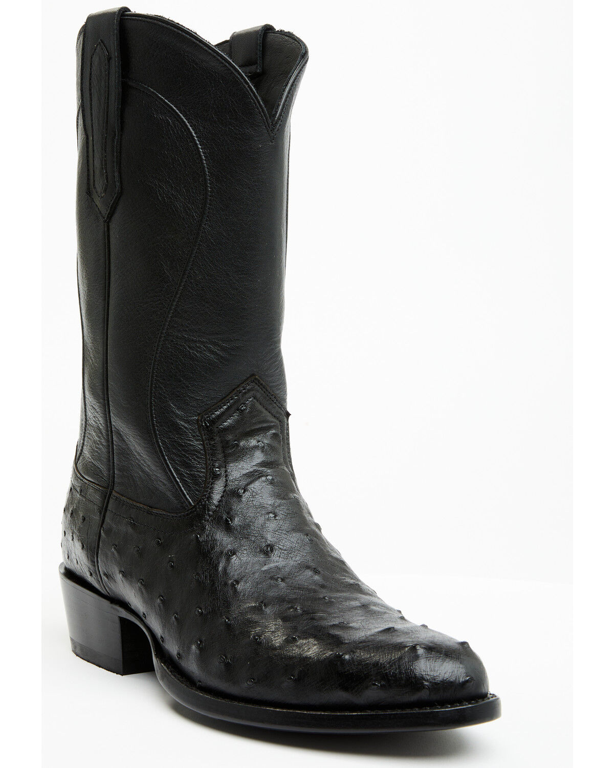 Image #1 - Cody James Black 1978® Men's Chapman Exotic Full-Quill Ostrich Western Boots - Round Toe, Black, hi-res