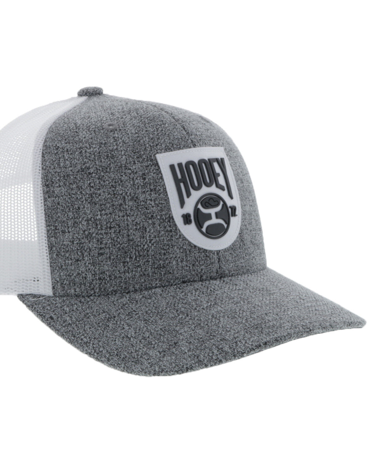 Image #6 - Hooey Men's Bronx Shield Patch Trucker Cap, Grey, hi-res