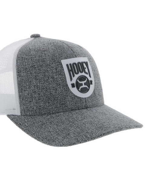 Hooey Men's Gray Bronx Shield Patch Mesh Ball Cap , , hi-res