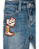 Image #2 - Shyanne Toddler Girls' Cass Patchwork Mid Rise Bootcut Stretch Denim Jeans, Medium Wash, hi-res