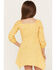 Image #4 - Wrangler Girls' Boot Print Long Sleeve Dress, Yellow, hi-res