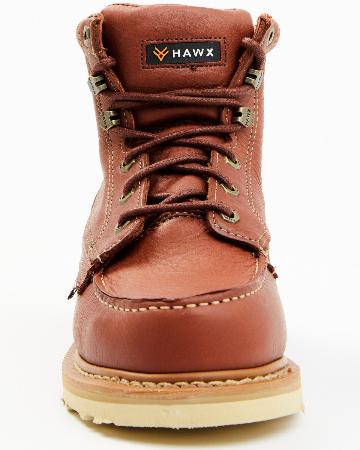 Image #4 - Hawx Men's USA Moc Wedge Value Work Boots - Soft Toe, Dark Brown, hi-res
