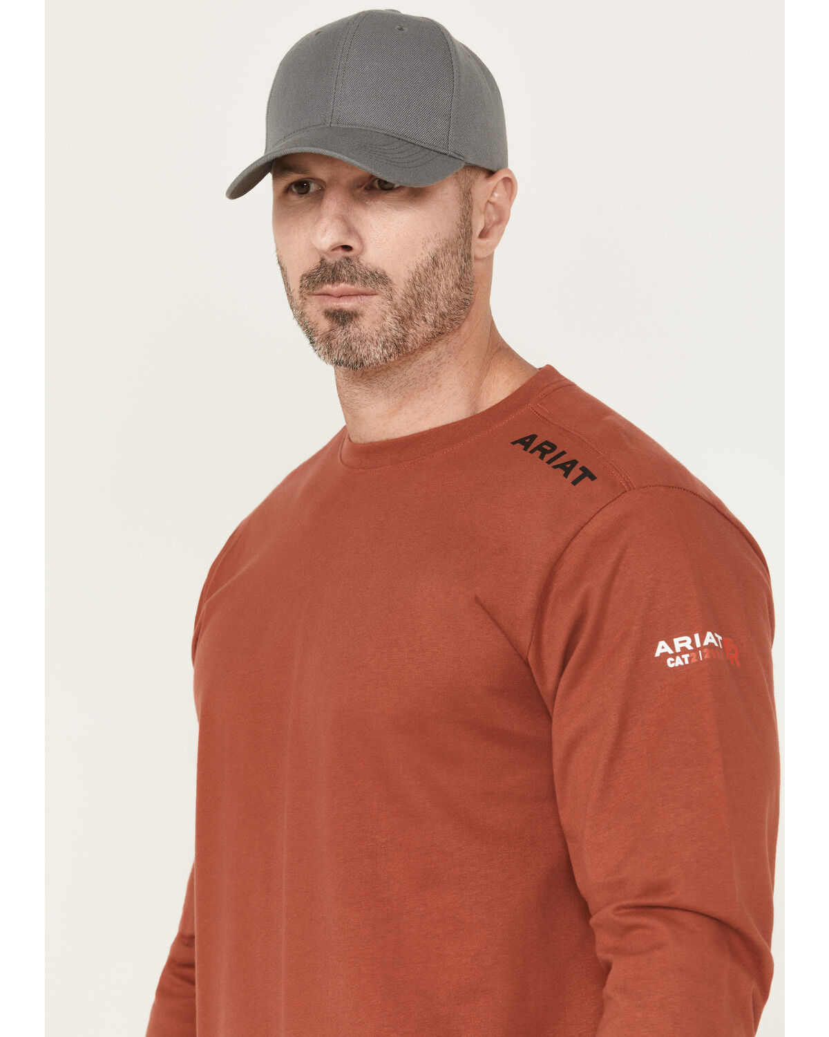 Image #4 - Ariat Men's FR Born For This Long Sleeve Work T-Shirt, Dark Red, hi-res