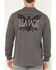 Image #4 - Hawx Men's Hawk Logo Long Sleeve Graphic Work T-Shirt, Charcoal, hi-res