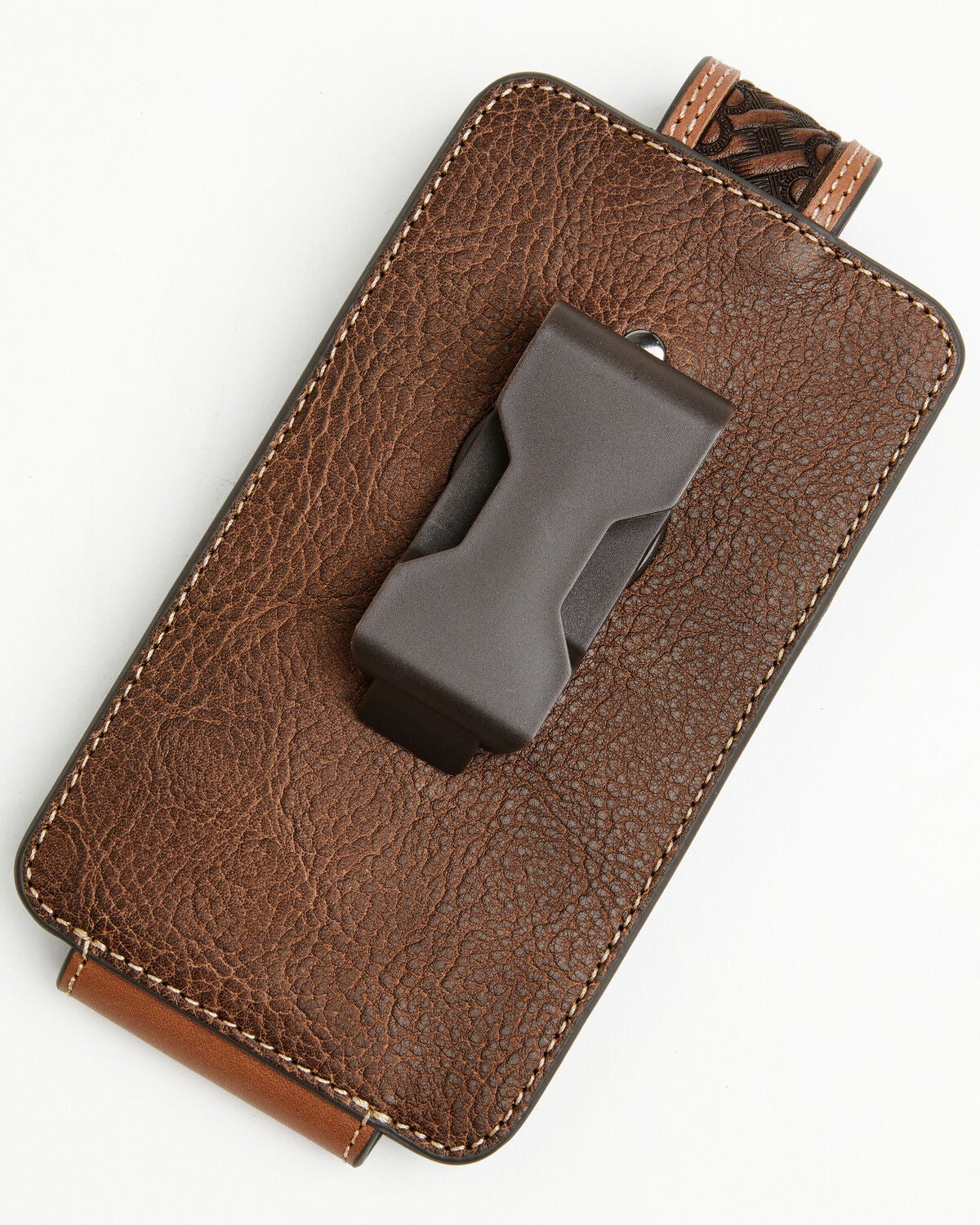 Image #2 - Cody James Men's Wells Basketweave Cross Leather Cell Phone Case, Brown, hi-res