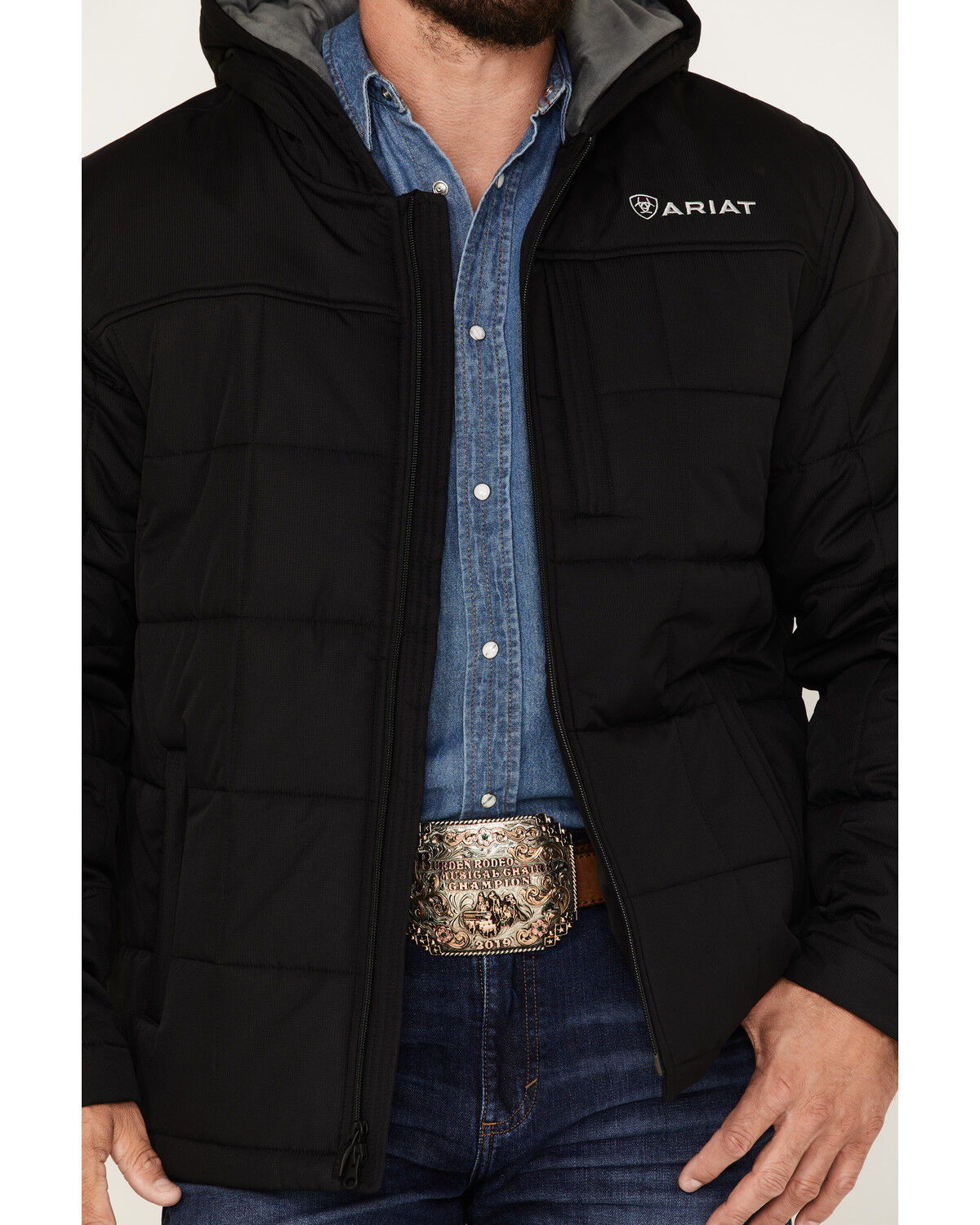 Image #3 - Ariat Men's Crius Insulated Hooded Jacket, Black, hi-res