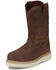 Image #1 - Justin Men's Pull-On Work Boots - Steel Toe, Brown, hi-res