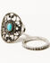 Shyanne Women's Midnight Sky 2-Piece Ring Set , Silver, hi-res