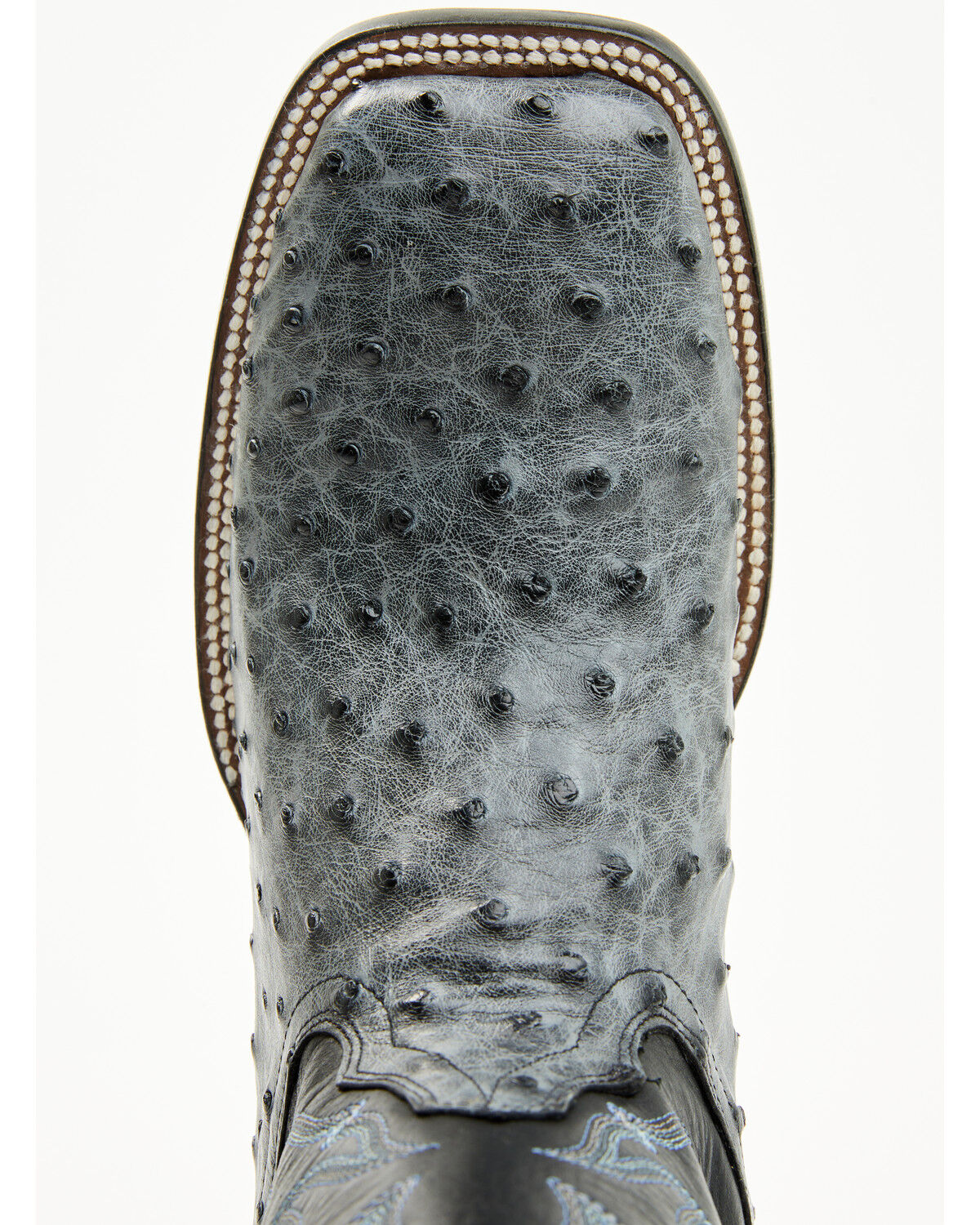 Image #6 - Cody James Men's Exotic Full Quill Ostrich Western Boots - Broad Square Toe, Grey, hi-res