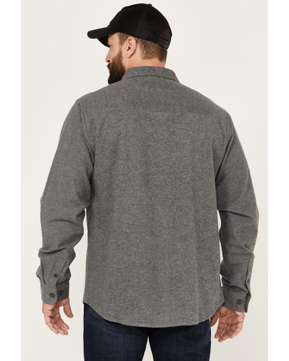 Image #4 - Dakota Grizzly Men's Major Chamois Button Down Long Sleeve Western Shirt/ Sent to studio 12/7/22 AR, Grey, hi-res