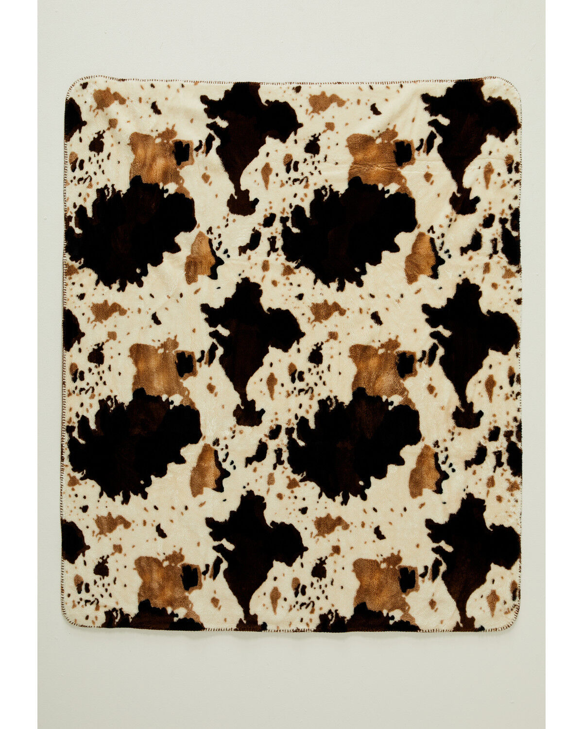 Image #3 - Boot Barn Highbluff Cow Print Fleece Blanket, Brown, hi-res