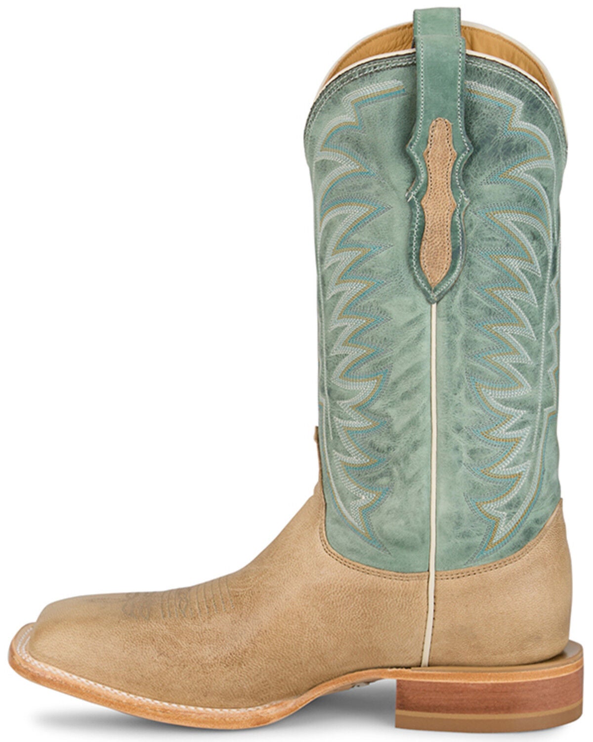 Image #3 - Justin Men's Burchett Performance Western Boots - Broad Square Toe, Cream, hi-res