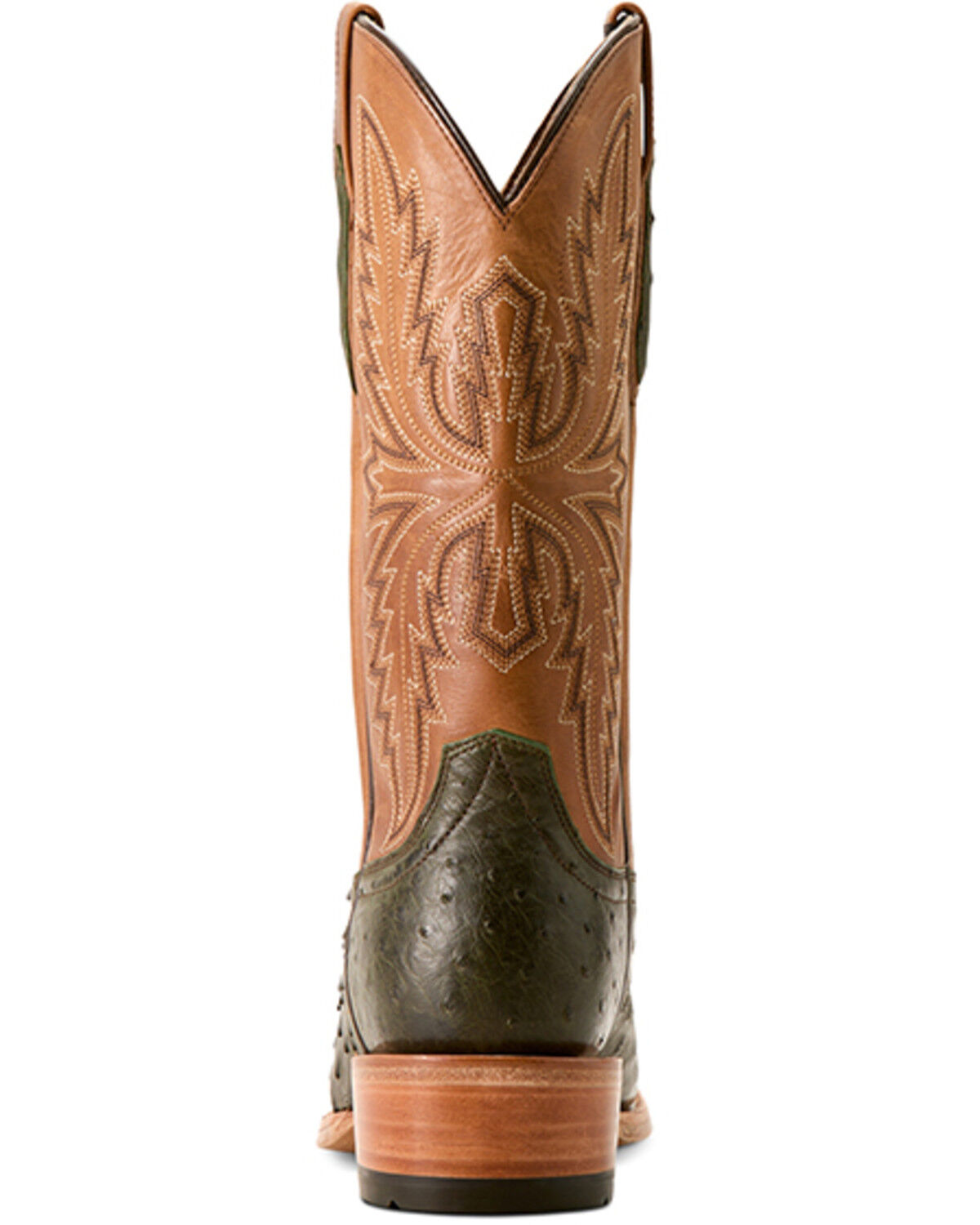 Image #3 - Ariat Men's Futurity Relentless Exotic Ostrich Western Boots - Square Toe, Green, hi-res
