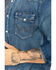 Wrangler Men's Slub Denim Long Sleeve Work Shirt, Antique Blue, hi-res