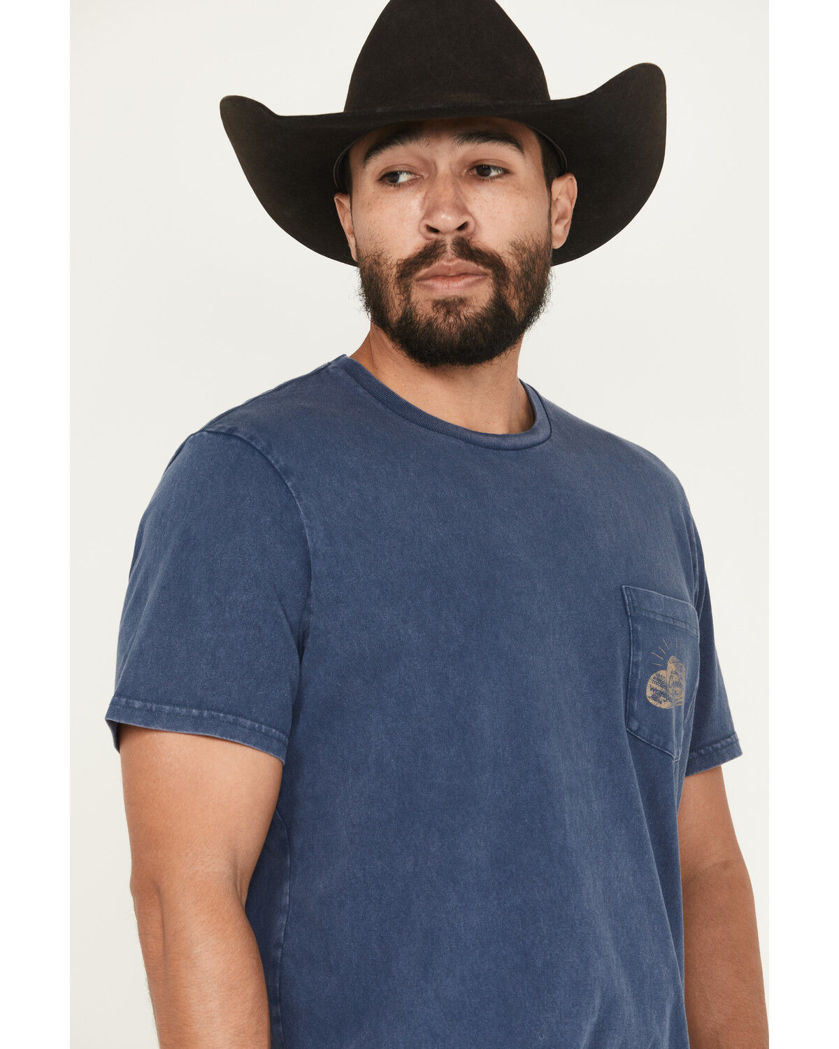 Image #2 - Wrangler Men's Long Live Cowboys Short Sleeve Graphic T-Shirt, Blue, hi-res