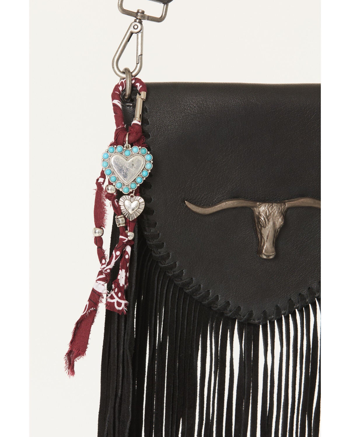 Shyanne Bandana Heart Bag Charm, Red, hi-res