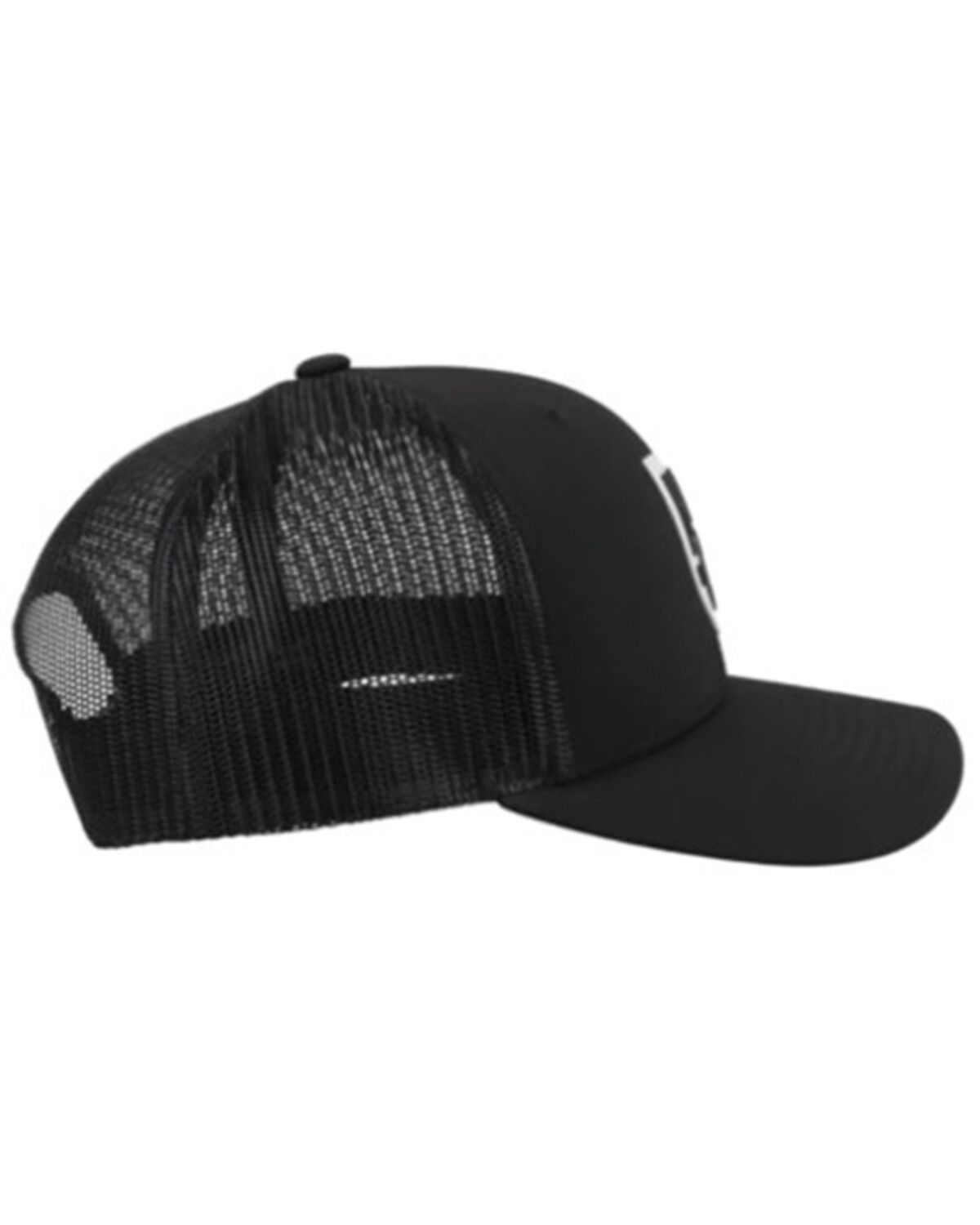 Image #5 - Hooey Men's Bronx Rubber Patch Trucker Cap, Black, hi-res
