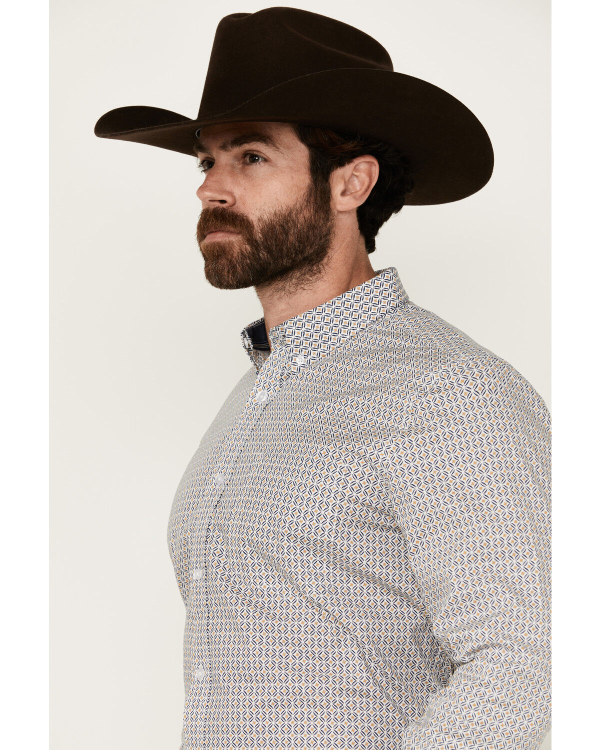 Cody James Men's Rejoice Geo Print Long Sleeve Button-Down