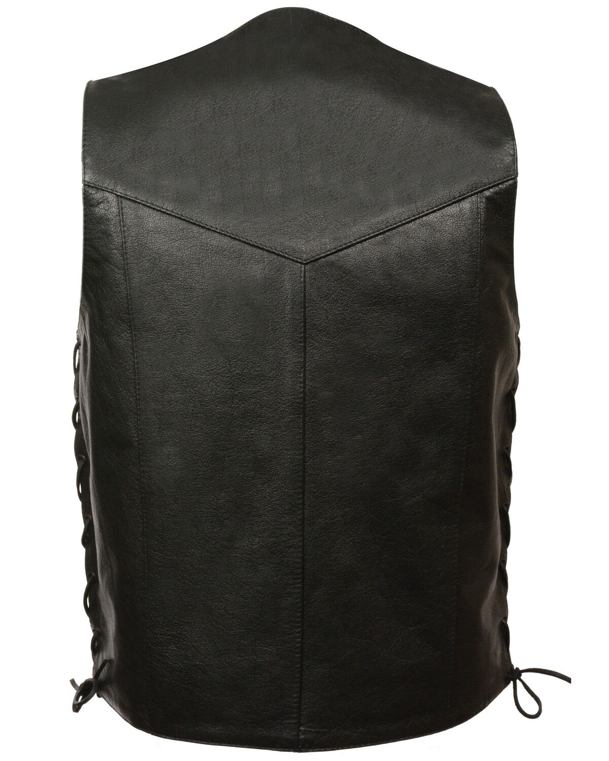 Image #2 - Milwaukee Leather Men's 50-52 Classic Side Lace Vest, Black, hi-res