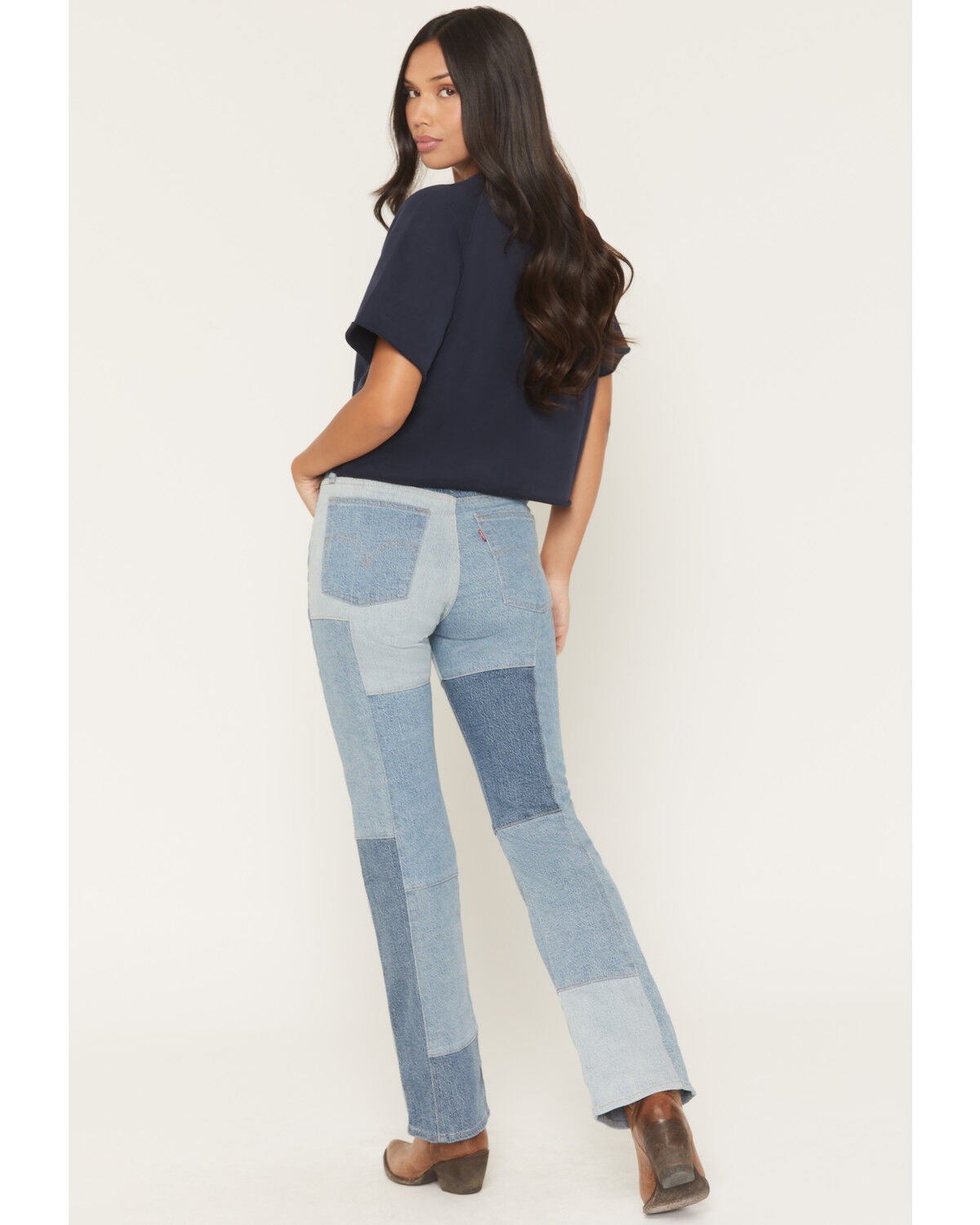 Image #3 - Levi's Women's Patchwork High Rise Wedgie Bootcut Stretch Denim Jeans, Multi, hi-res