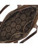 American West Women's Annie's Secret Collection Brown Large Zip Top Tote, Brown, hi-res