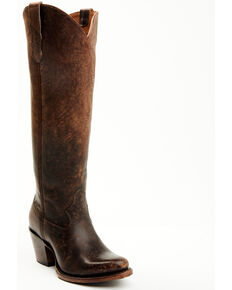 Cleo + Wolf Women's Brianna Tall Western Boots - Round Toe, Brown, hi-res