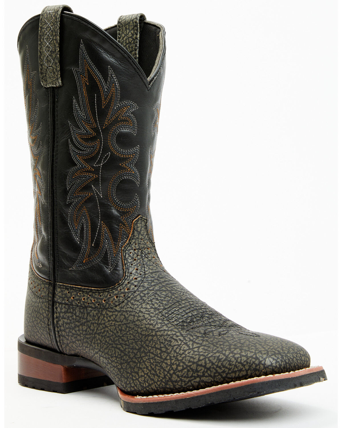 Image #1 - Laredo Men's Stone Cold Western Performance Boots - Broad Square Toe, Grey, hi-res