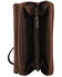Justin Women's Turquoise Naja Concho Squash Blossom Brown Wristlet Wallet, Brown, hi-res