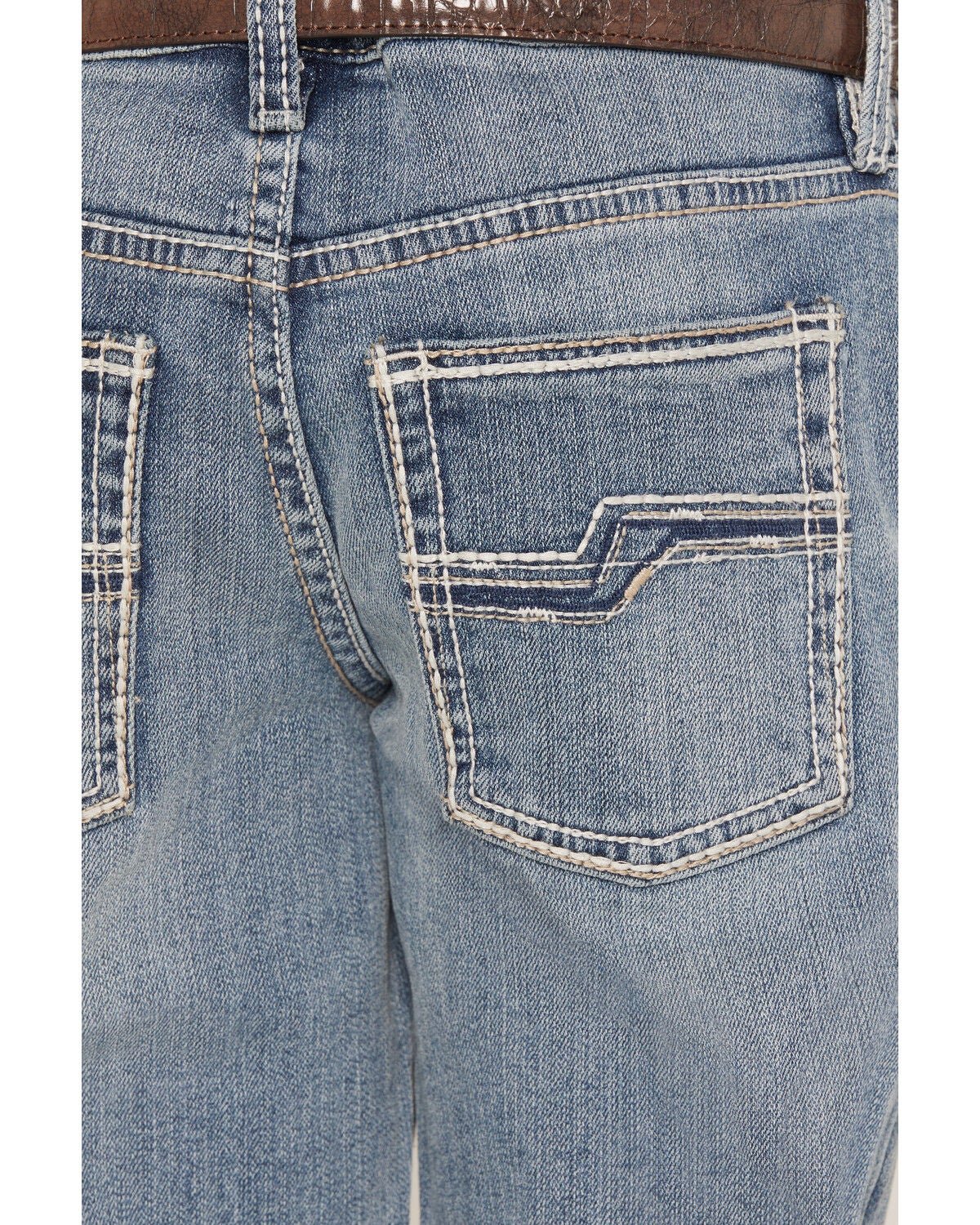 Image #4 - Cody James Boys' Kansas Light Wash Slim Bootcut Stretch Denim Jeans, Light Wash, hi-res