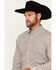 Image #2 - Cinch Men's Geo Print Long Sleeve Button-Down Western Shirt, White, hi-res