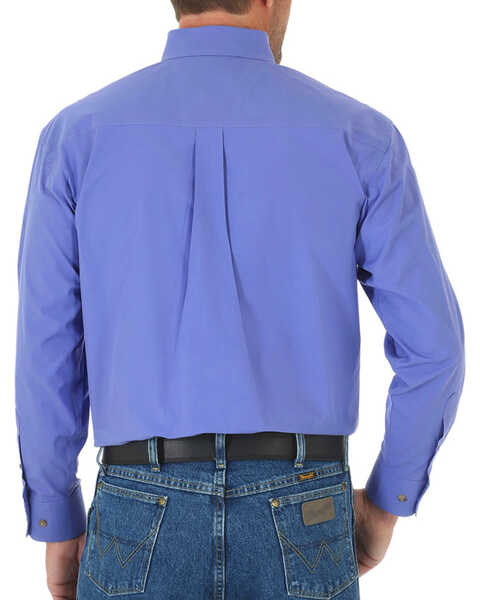 Image #2 - George Strait by Wrangler Men's Solid Long Sleeve Button Down Western Shirt , Purple, hi-res