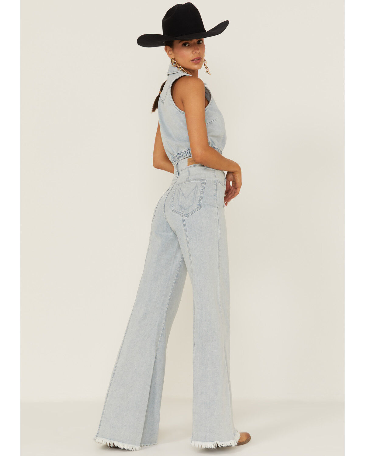 Image #3 - Show Me Your Mumu Women's Ashbury Wide Leg Jeans, Blue, hi-res