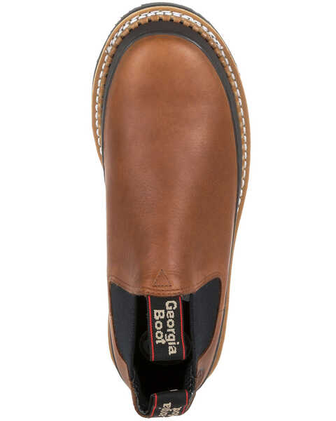 Image #6 - Georgia Boot Men's Revamp Romeo Work Shoes - Soft Toe, Brown, hi-res