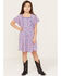 Molly Bracken Girls' Bow Back Dress, Blue, hi-res